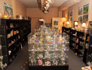 A great selection of painted rocks, glass objects, and oil paintings await you.